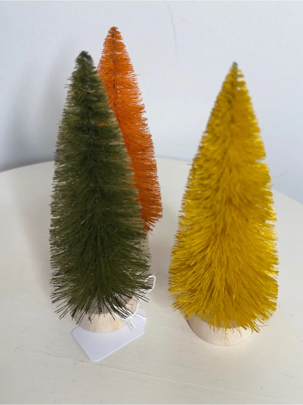 Set of 3 Fall Bottle Brush Trees